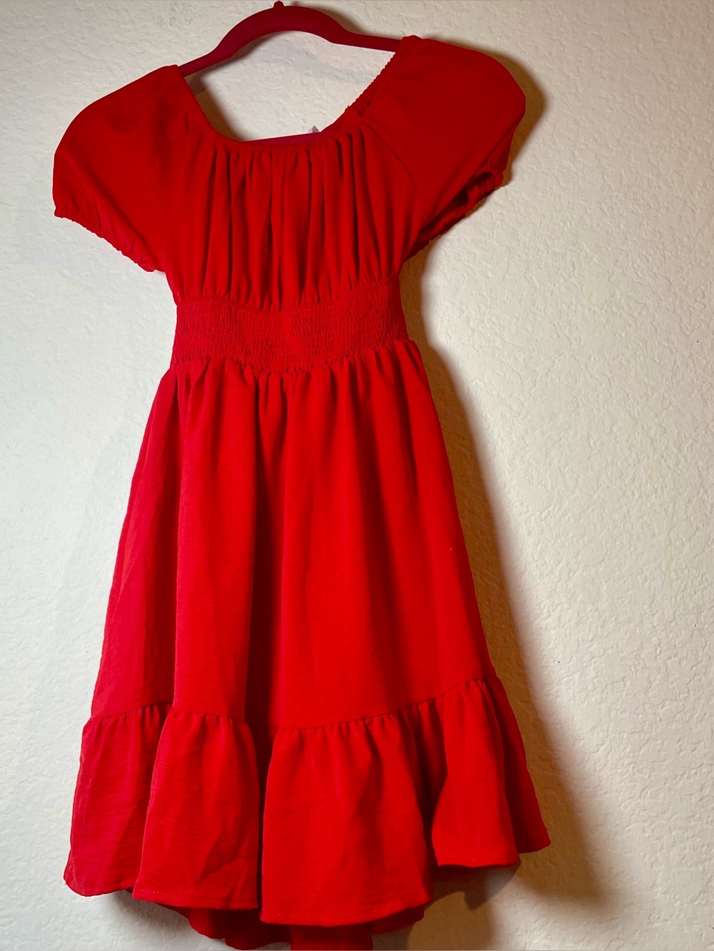 Arshiner Girls Red Ballroom Dance Dress Size 130